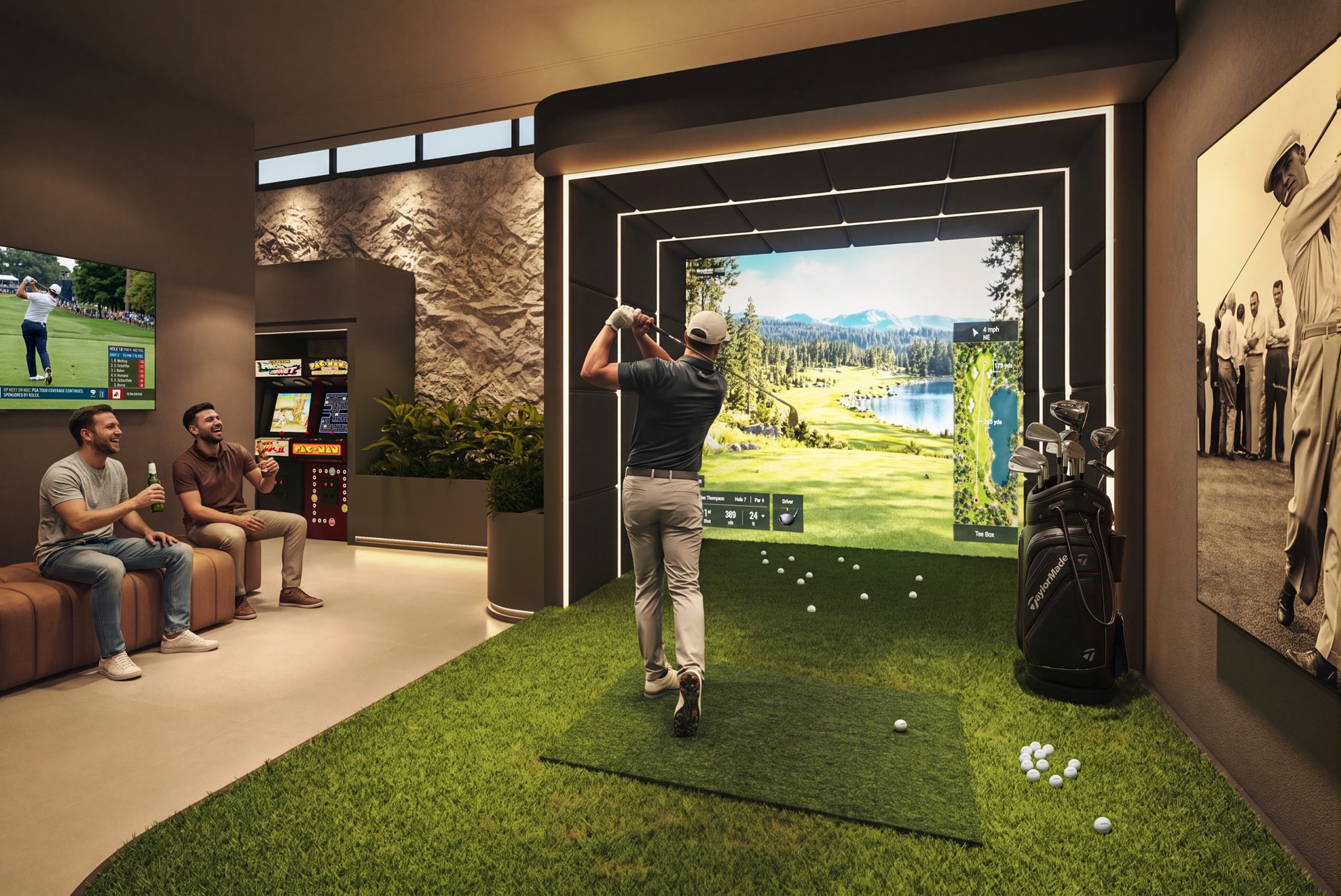 Clubhouse con simulador de golf