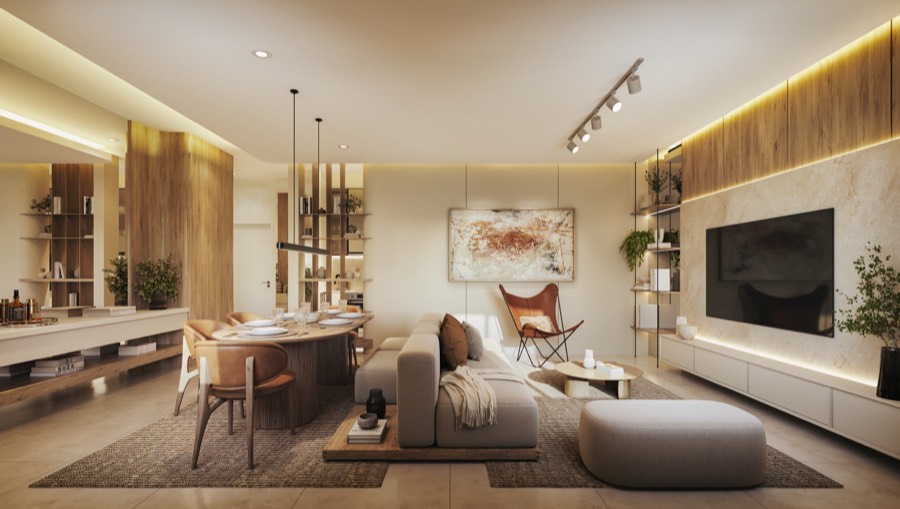 Living de 2 habitaciones